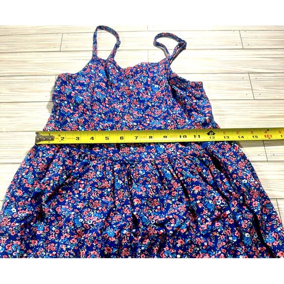 Girls blue‎ floral dress Hartstrings size 10 - Picture 5 of 6